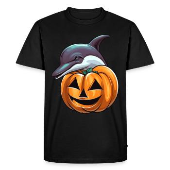 Dolphin Pumpkin Lazy Halloween Party Costume - T-shirt Premium bio Homme - noir - Devant - Nico (187cm)