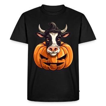 Cow Pumpkin Lazy Halloween Party Costume pour enfants - T-shirt Premium bio Homme - noir - Devant - Nico (187cm)