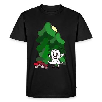 Forest, Ghost, Ghost, October, Mushrooms, Firs, Nature - Men's Premium Organic T-Shirt - black - Front - Nico (187cm)