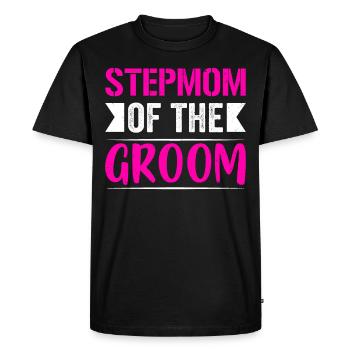 Belle-mère du marié cadeaux maman mariée mariage marié - T-shirt Premium bio Homme - noir - Devant - Nico (187cm)