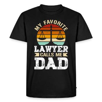 My Favorite Lawyer Calls Me Dad Lawyer Gifts - Men's Premium Organic T-Shirt - black - Front - Nico (187cm)