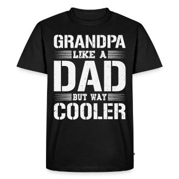 Grand-père comme un papa fête des pères grand-père cadeaux - T-shirt Premium bio Homme - noir - Devant - Nico (187cm)