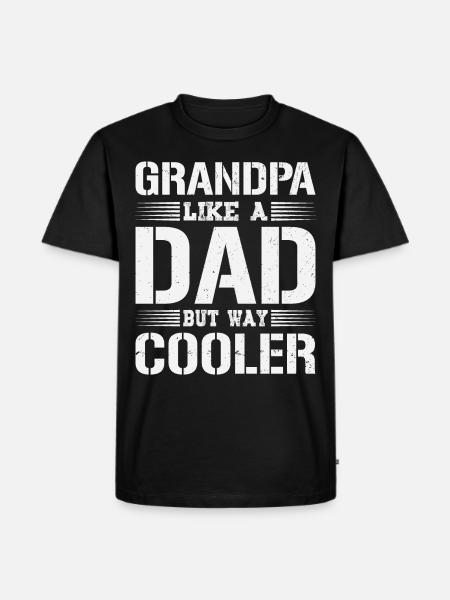 Grandpa Like a Dad Fathers Day Grandad Gifts - Herre Premium økologisk T-shirt - sort