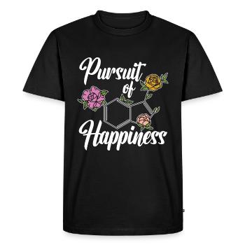 Psychiatre à la recherche du bonheur Neuroscience - T-shirt Premium bio Homme - noir - Devant - Nico (187cm)