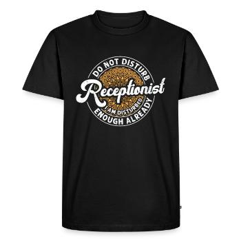 Réceptionniste Ne dérangez pas ce vétérinaire Secrétaire - T-shirt Premium bio Homme - noir - Devant - Nico (187cm)