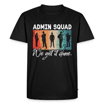 Admin Assistant Admin Squad We Get Retro Secretary - T-shirt Premium bio Homme - noir - Devant - Nico (187cm)