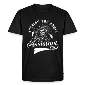 Admin Assistant Rocking The Admin Office Worker - Men's Premium Organic T-Shirt - black - Front - Nico (187cm)