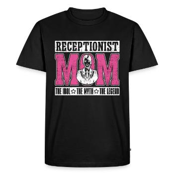 Receptionist Mom The Idol The Myth Vet Secretary - Men's Premium Organic T-Shirt - black - Front - Nico (187cm)