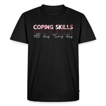 School Counselor Coping Skills All Day Counseling - Men's Premium Organic T-Shirt - black - Front - Nico (187cm)