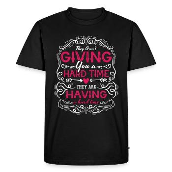 School Counselor They Aren't Giving Therapist - Men's Premium Organic T-Shirt - black - Front - Nico (187cm)