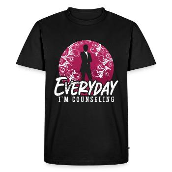 School Counselor Everyday I'm Counseling Therapist - Men's Premium Organic T-Shirt - black - Front - Nico (187cm)