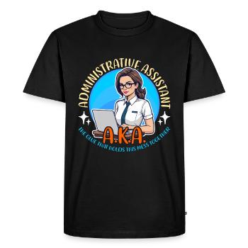 Assistante administrative alias The Glue Office Clerk - T-shirt Premium bio Homme - noir - Devant - Nico (187cm)