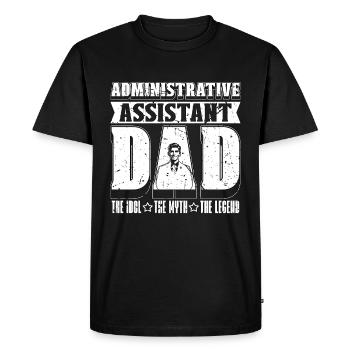Assistant administratif Papa The Idol Commis de bureau - T-shirt Premium bio Homme - noir - Devant - Nico (187cm)