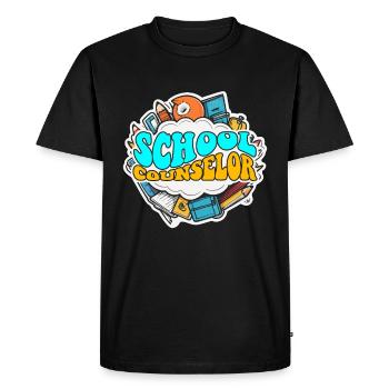 School Counselor Social Worker School Therapist - Men's Premium Organic T-Shirt - black - Front - Nico (187cm)