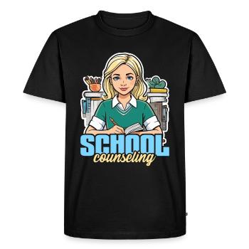 School Counselor School Counseling Psychologist - Men's Premium Organic T-Shirt - black - Front - Nico (187cm)