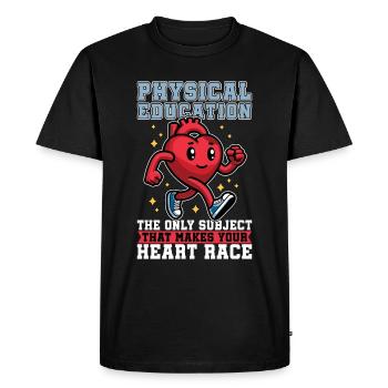P.E Instructor Physical Education Personal Trainer - Men's Premium Organic T-Shirt - black - Front - Nico (187cm)