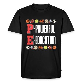 Instructeur de formation physique Entraîneur personnel d’éducation puissante - T-shirt Premium bio Homme - noir - Devant - Nico (187cm)
