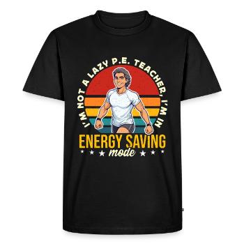 Instructeur d’éducation physique Je ne suis pas un professeur d’éducation physique paresseux Entraîneur d’éducation physique - T-shirt Premium bio Homme - noir - Devant - Nico (187cm)