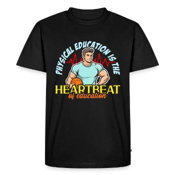 P.E Instructor Physical Education Is The Gym Coach - Men's Premium Organic T-Shirt - black - Front - Nico (187cm)