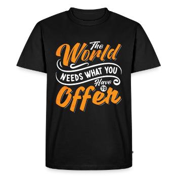 Conseiller scolaire Le monde a besoin d’un thérapeute scolaire - T-shirt Premium bio Homme - noir - Devant - Nico (187cm)