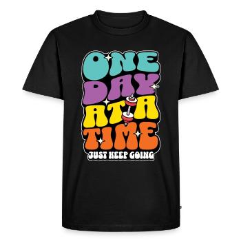 Health Coach One Day At A Time Phys Ed Teacher - Men's Premium Organic T-Shirt - black - Front - Nico (187cm)