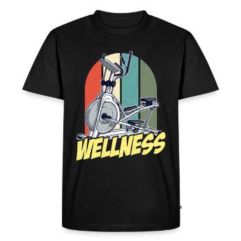 Coach de santé Bien-être Retro Workout Coachs de santé - T-shirt Premium bio Homme - noir - Devant - Nico (187cm)