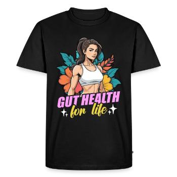 Health Coach Gut Health For Life Personal Trainer - T-shirt Premium bio Homme - noir - Devant - Nico (187cm)