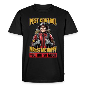 La lutte antiparasitaire me rend heureux Agent de contrôle des animaux - T-shirt Premium bio Homme - noir - Devant - Nico (187cm)
