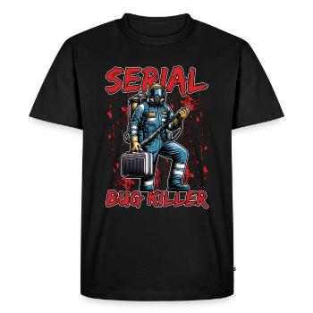 Pest Control Serial Bug Killer Pest Management - Men's Premium Organic T-Shirt - black - Front - Nico (187cm)