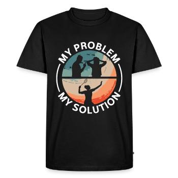 P.E Instructor My Problem My Pictogram Mom Dad - Men's Premium Organic T-Shirt - black - Front - Nico (187cm)
