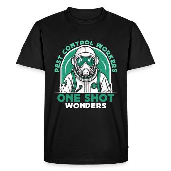 Travailleurs de la lutte antiparasitaire One Shot Insect Solutions - T-shirt Premium bio Homme - noir - Devant - Nico (187cm)