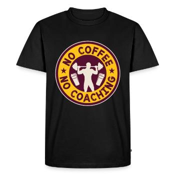 Health Coach No Coffee No Gym Teacher Coffee Lover - Men's Premium Organic T-Shirt - black - Front - Nico (187cm)