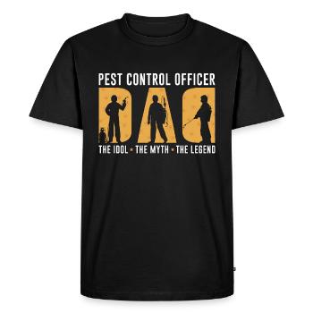 Pest Control Officer Dad The Idol Insect Solution - Men's Premium Organic T-Shirt - black - Front - Nico (187cm)