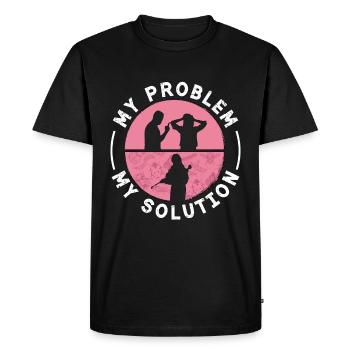 Agent de lutte antiparasitaire Mon problème Mon pictogramme Maman - T-shirt Premium bio Homme - noir - Devant - Nico (187cm)