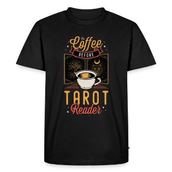 Tarot Reader Coffee Tarot Reading Coffee Lover - Men's Premium Organic T-Shirt - black - Front - Nico (187cm)