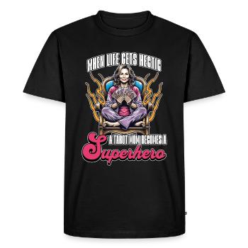 Tarot Reading When Life Gets Hectic Card Reading - Men's Premium Organic T-Shirt - black - Front - Nico (187cm)