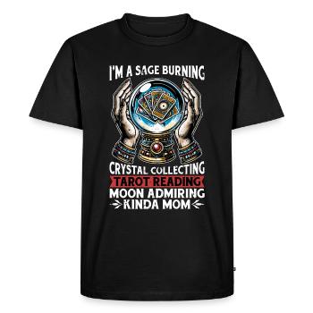 Lecture de tarot Je suis un sage brûlant la voyance - T-shirt Premium bio Homme - noir - Devant - Nico (187cm)