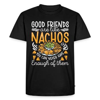 Les bons amis des nachos sont comme les nachos Cuisine mexicaine - T-shirt Premium bio Homme - noir - Devant - Nico (187cm)