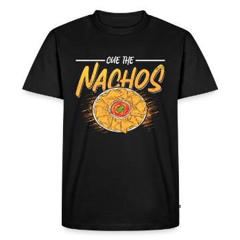 Nachos Cue The Nachos Mexican Food Enthusiast - Men's Premium Organic T-Shirt - black - Front - Nico (187cm)