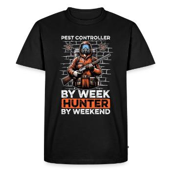 Lutte antiparasitaire par semaine Pulvérisation Insectes Désinfecteur - T-shirt Premium bio Homme - noir - Devant - Nico (187cm)