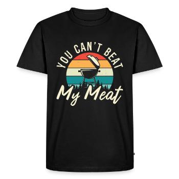 Pulled Pork BBQ You Can't Beat My Grilled Meat - Men's Premium Organic T-Shirt - black - Front - Nico (187cm)
