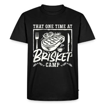 Brisket Barbeque That One Time At Grilled Meat - Men's Premium Organic T-Shirt - black - Front - Nico (187cm)