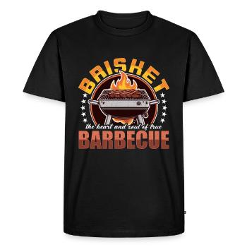 Brisket The Heart And BBQ Lover Brisket Barbecue - Men's Premium Organic T-Shirt - black - Front - Nico (187cm)