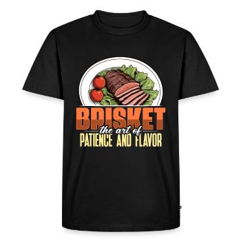 Brisket The Art Of Grilled Meat Brisket Barbecue - Men's Premium Organic T-Shirt - black - Front - Nico (187cm)