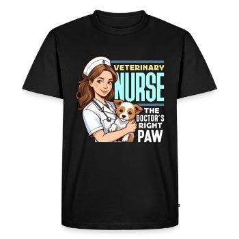 Veterinary Nurse The Doctor's Right Vet Assistant - Men's Premium Organic T-Shirt - black - Front - Nico (187cm)