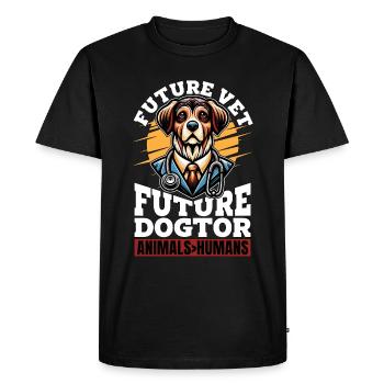 Veterinary Medicine Future Vet Future Vet Tech - Men's Premium Organic T-Shirt - black - Front - Nico (187cm)