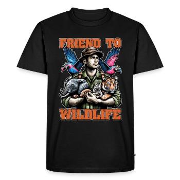 Zoologiste Ami de la faune Amoureux des animaux Zoologie - T-shirt Premium bio Homme - noir - Devant - Nico (187cm)