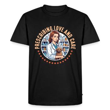 Veterinary Medicine Prescribing Love And Vet Tech - Men's Premium Organic T-Shirt - black - Front - Nico (187cm)