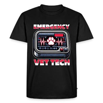 Veterinary Technician Emergency Vet Tech Vet Med - Men's Premium Organic T-Shirt - black - Front - Nico (187cm)