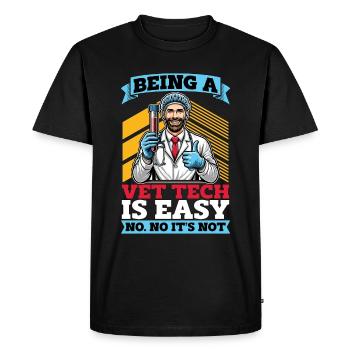 Veterinary Technician Being A Vet Tech Is Vet Med - Men's Premium Organic T-Shirt - black - Front - Nico (187cm)